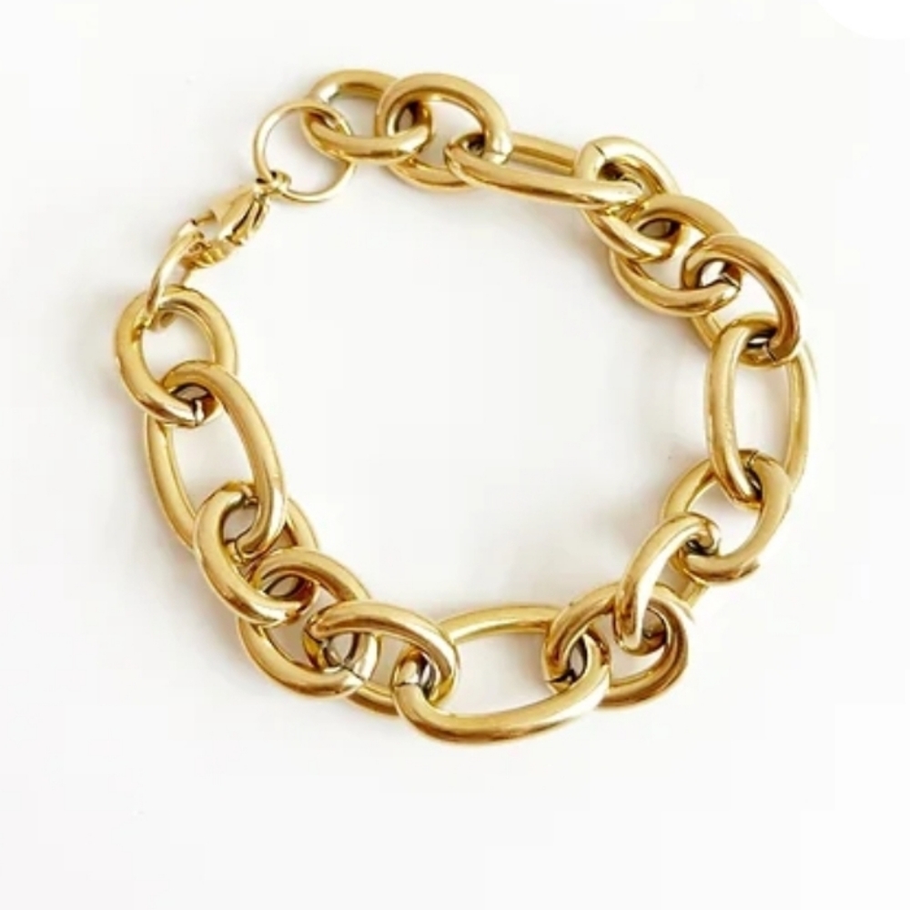 STAINLESS STEEL OVAL BRACELET      MOTHER AND SON